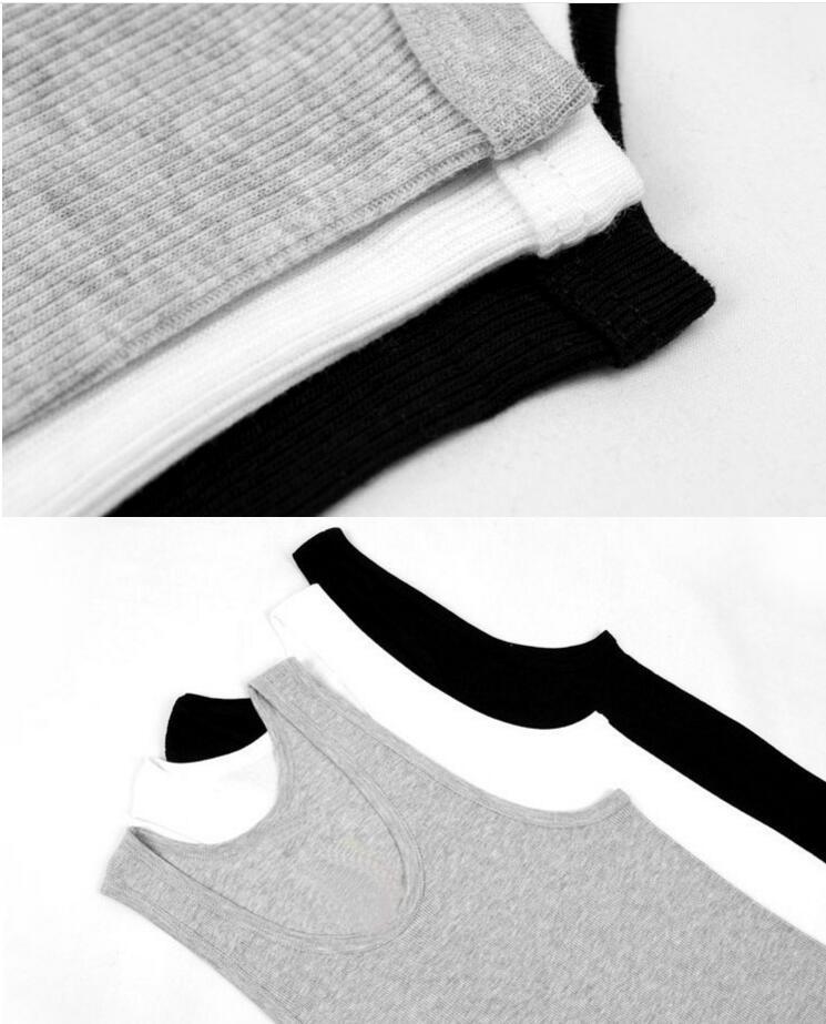 2018 Men's Sports I-shaped Elastic Cotton Vest Men Summer Breathable Korean Fitness Bottoming Foreign Trade Male Vest