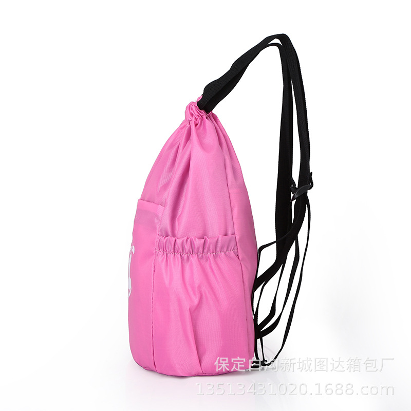 Dance class drawstring backpack Latin dance dance bag taekwondo practice bag yoga fitness backpack free printing