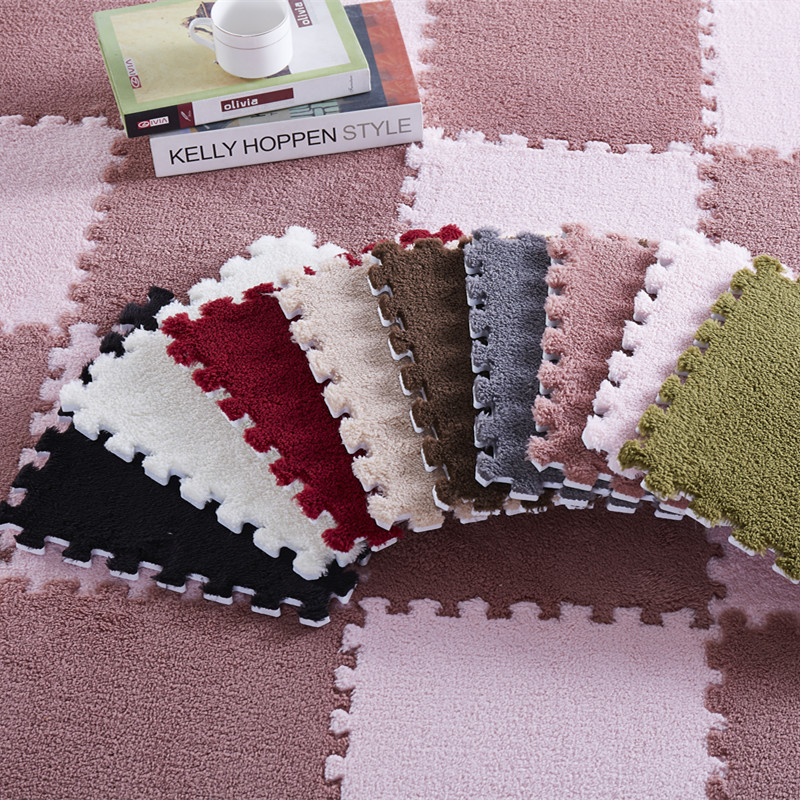 Велюровый коврик для пола, замшевая ковровая плитка, пазловый пеномат, eva, для спальни, полный магазин, домашний коврик для пола, коврик для ползания