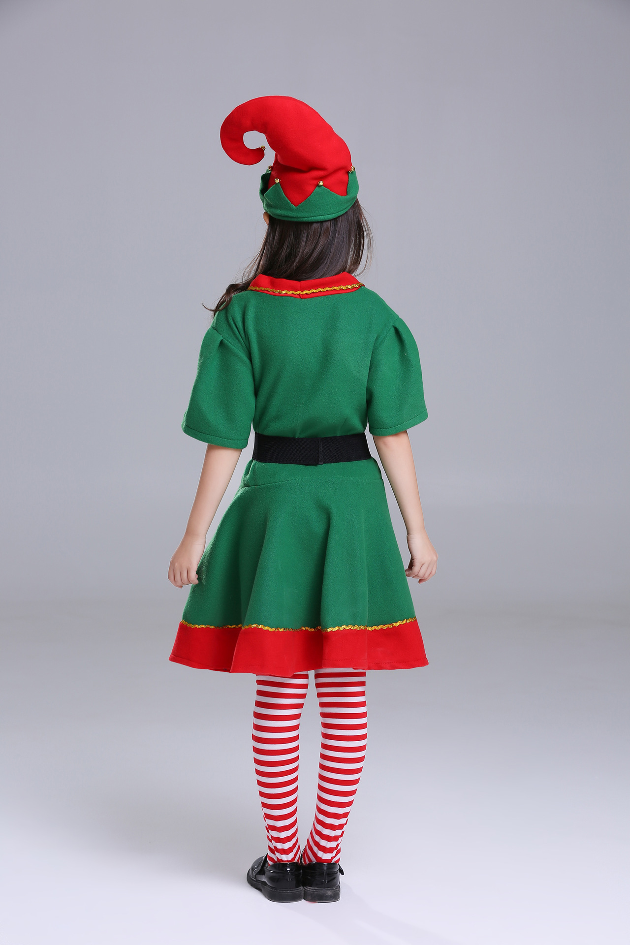 Christmas Costume Children's Christmas Elf Costume cosplay Parent-Child Costume Festival Adult Men and Women Green Christmas Costume
