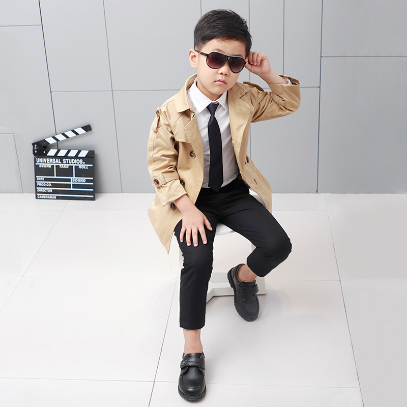 2024 Spring and Autumn New Boys' Windbreakers Casual Children's Mid-Length Jackets Children's Clothing Factory Dropshipping Wholesale