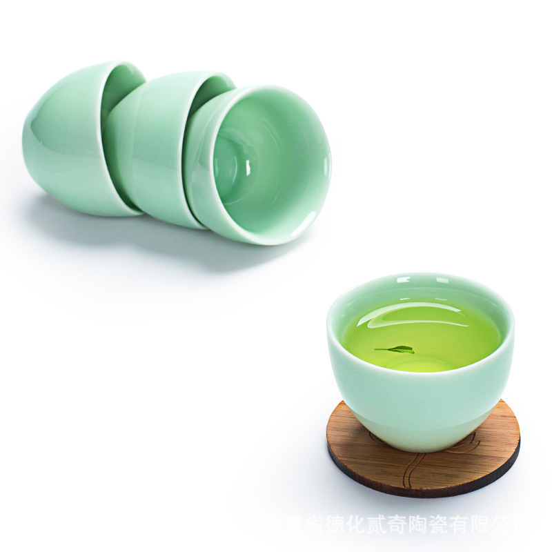 Celadon tea cup kung fu tea set ceramic single cup tea bowl Master Cup tea cup tea cup tea cup factory wholesale