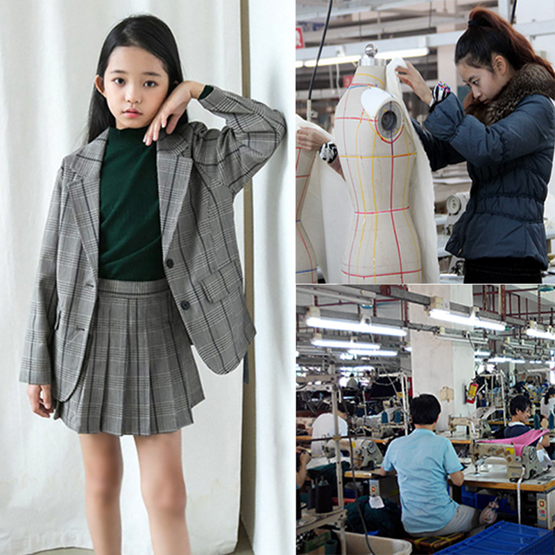 Британский клетчатый костюм, стиль преппи, школьная форма, униформа для сада, образец высококачественной обработки и кастомизации от фабрики одежды в Гуандуне