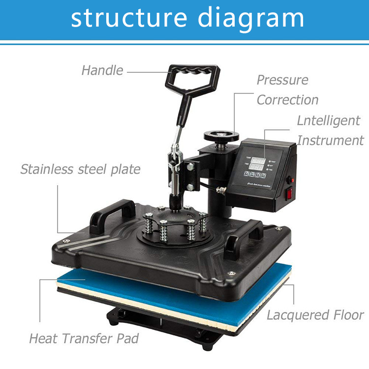 Heat transfer machine heat transfer machine multi-function heat transfer machine T-shirt transfer machine eight-in-one shaking head heat transfer machine