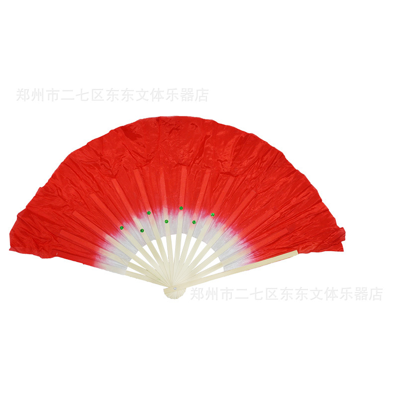 One-foot Yangko fan double-sided silk cloth kindergarten children's dance fan square dancing bamboo sports show