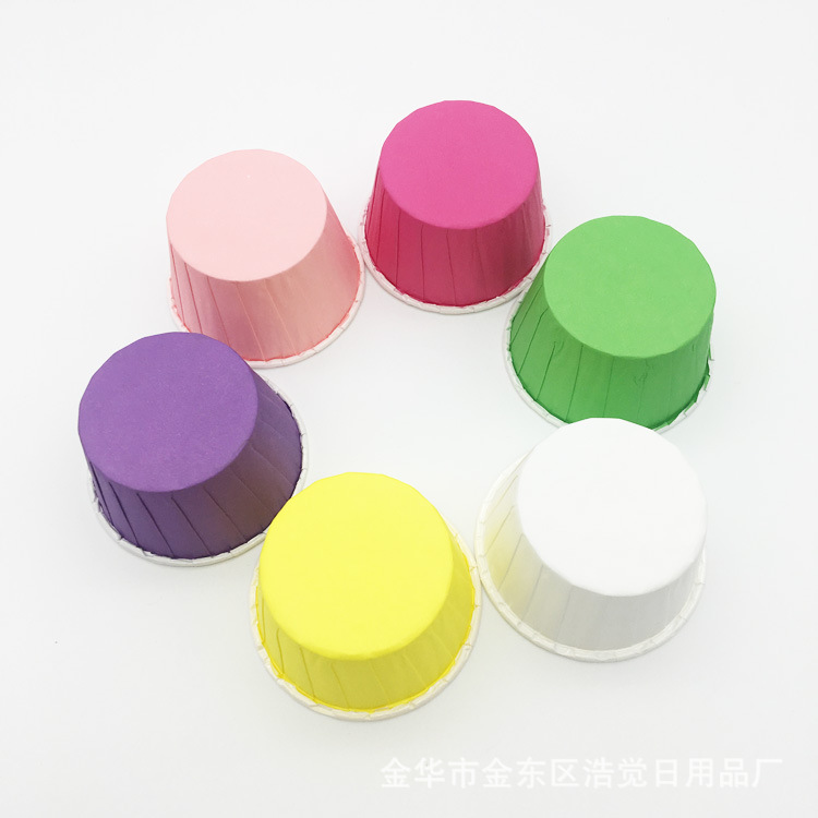 Cake Paper Cup in Stock, Pure Color Series Rolled Mouth Cup, Oil-Proof and Waterproof Baking Cup, High Temperature Resistant Muffin Cup