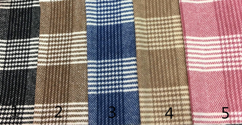 Ready Supply of Brushed Plaid Woolen Fabrics, Autumn and Winter Clothing/shoes, Hats/luggage Fabrics