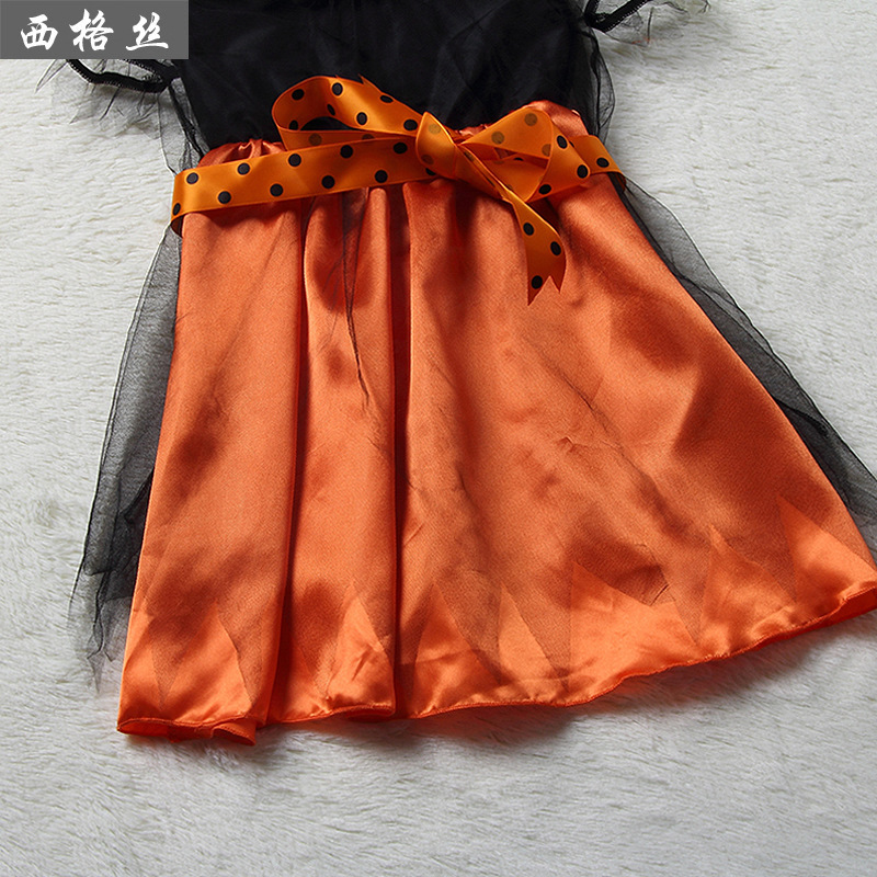 2020 European and American Costume Children's Performance Suit Costume cosplay Children's Halloween Witch Cloak Costume