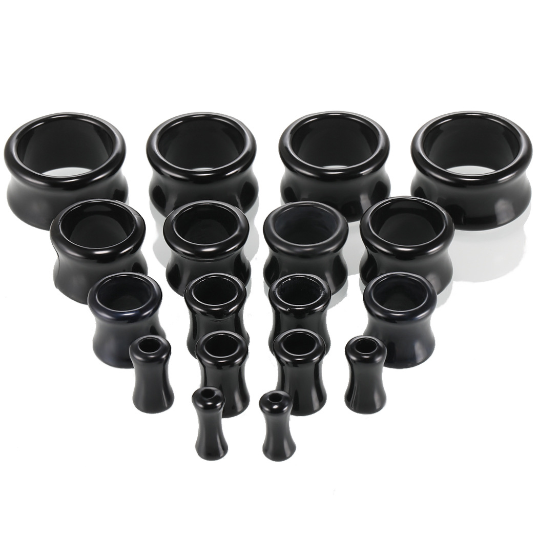 Acrylic earrings hollow ear expansion WISH Amazon piercing earrings jewelry European and American hip hop shaped earrings