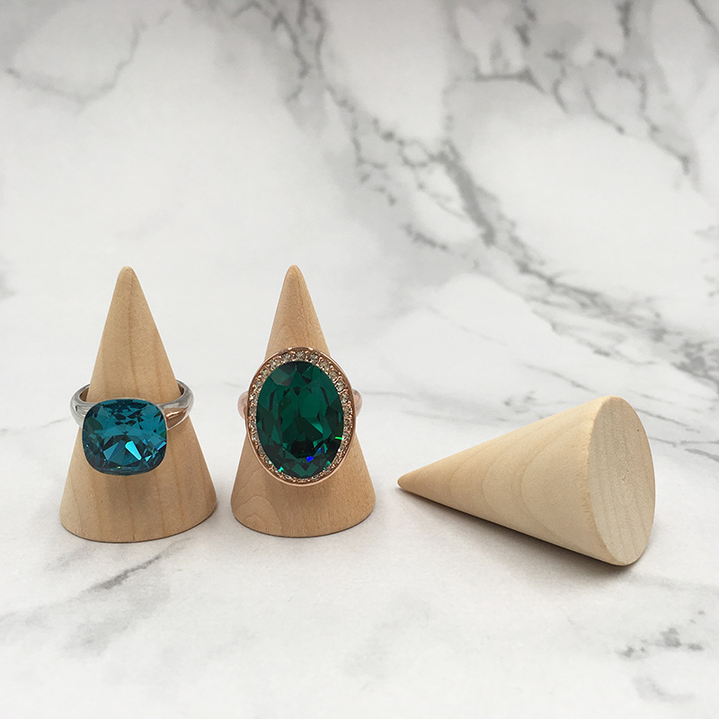 Dongshun Creative Log Cone Ring Display Rack Ring Holder Ring Bracket Jewelry Storage Rack Cabinet Display Rack