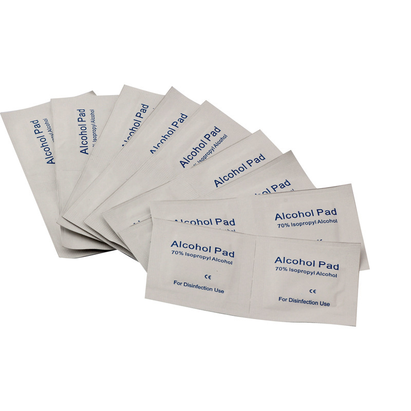 75% large alcohol cotton piece sterilization wipes disposable disinfection wipes spare wound disinfection cotton 100 pieces