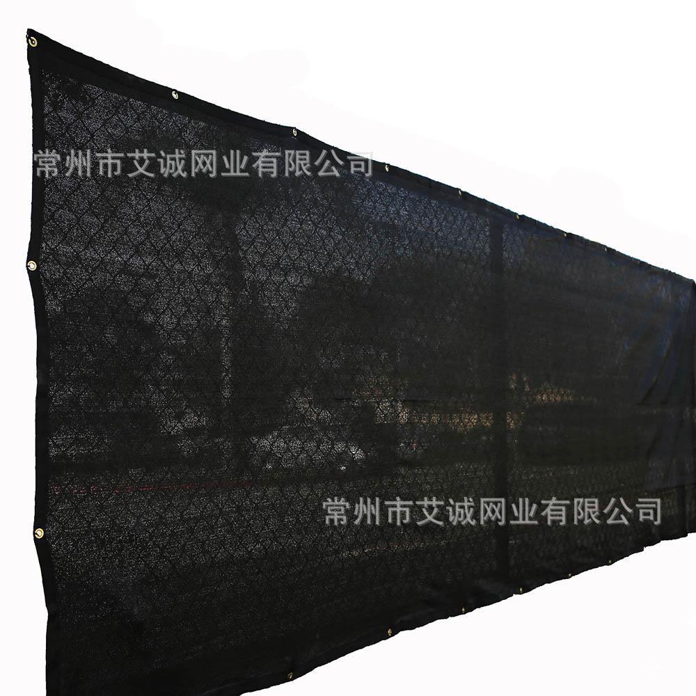 Анти-УФ темно-зеленая затеняющая сетка с черной окантовкой, высокая плотность, винил