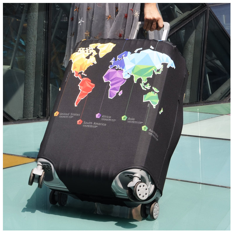Elastic luggage case luggage case dust cover bag protective cover map pattern 24/28 inch/30 inch a generation of hair