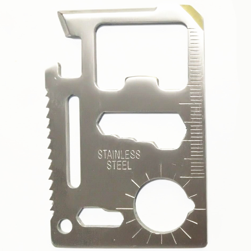 Large creative outdoor camping tool card 11 kinds of multi-functional Swiss Army knife card Army knife card blade knife life card