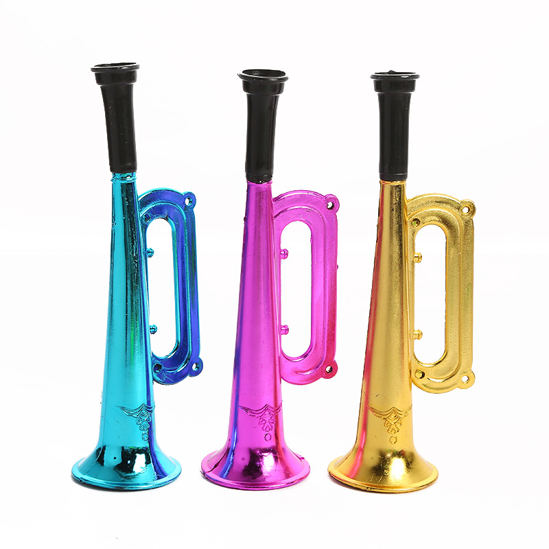 New Night Market Hot Selling Musical Instruments Toys Children's Small Plastic Colorful Horn Fans Cheering Horn