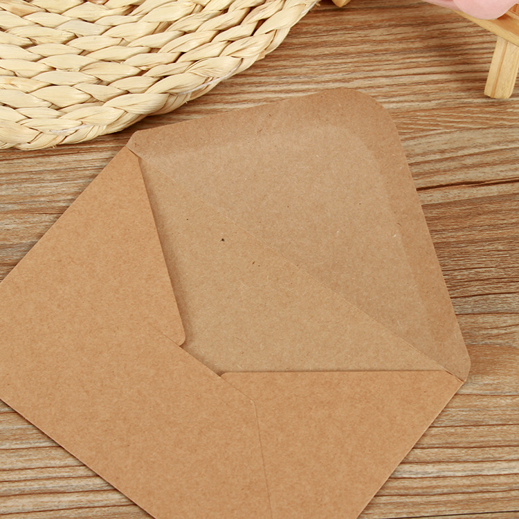 Factory wholesale Vintage Kraft paper envelope gilding envelope sulfate paper envelope bag can choose size can be printed