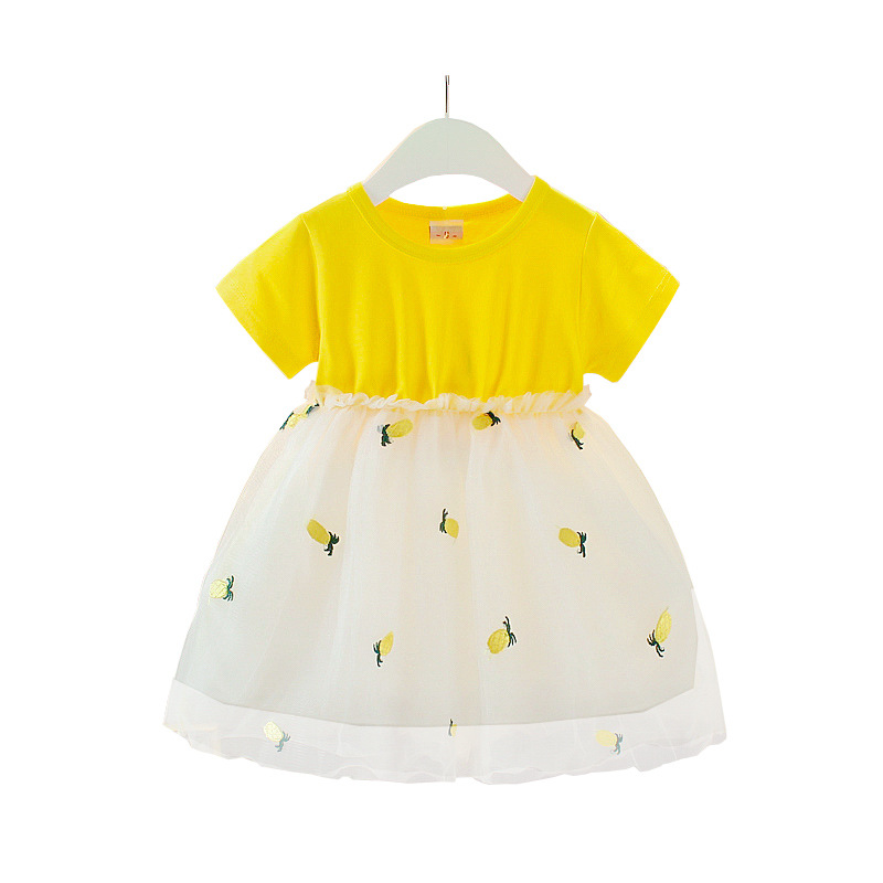 BD39 Mufu Rui a generation of 2021 small and medium-sized girls summer explosions cotton custom pineapple skirt Korean version of the skirt