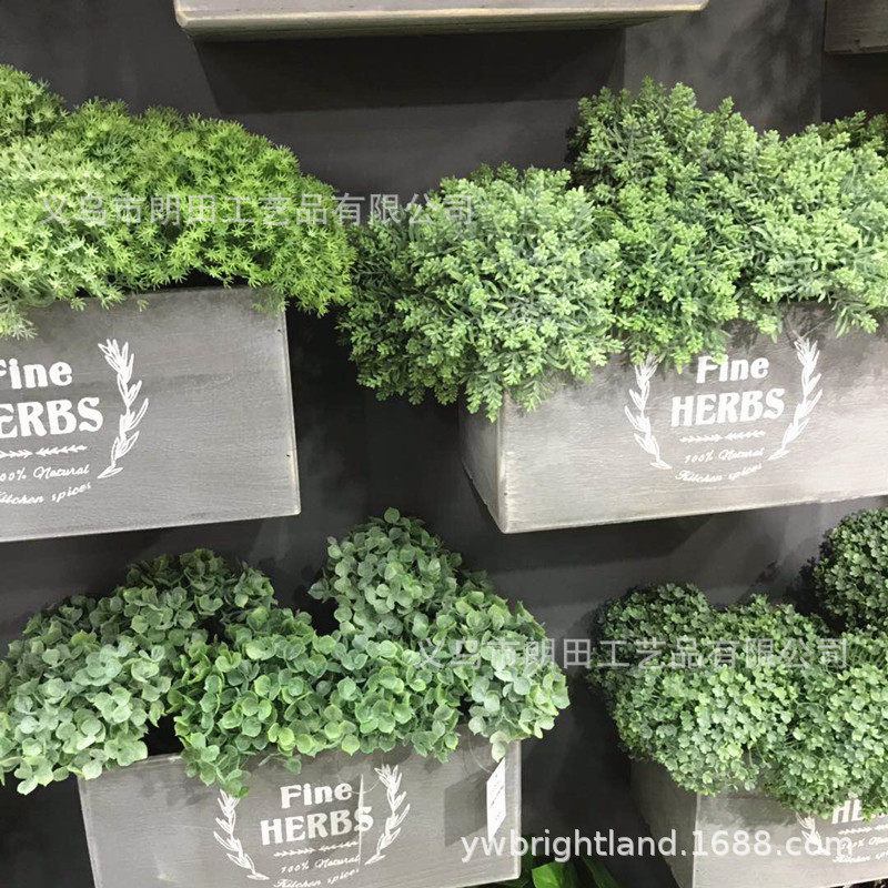 Simulation Green Plant Mini 5 Fork Hand Letters Rose Grass Flower Flower Holding Flower Decorative Plastic Leaf Micro Landscape Material