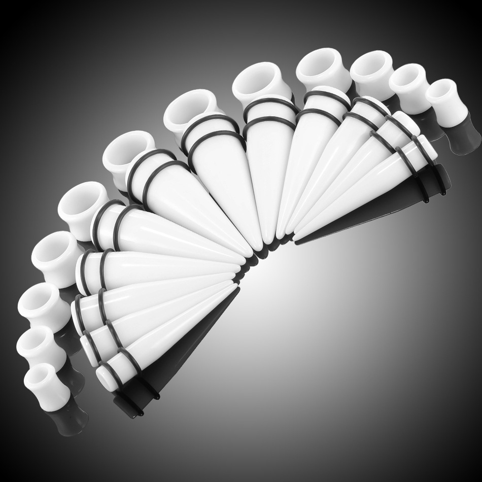 Acrylic Sharp Cone Earrings Large Size Ear Expansion 24 Set Amazon Popular Cross-border Special for Tattoo Puncture Jewelry