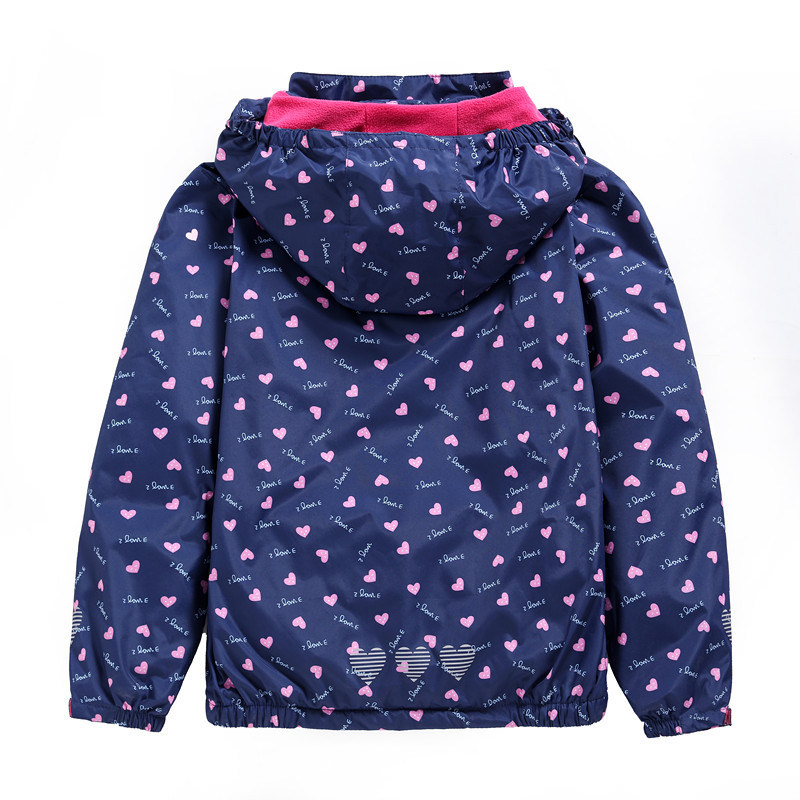Spring Autumn and Winter Foreign Trade Girls' Middle Children's Coat Coat Lined with Polar Fleece