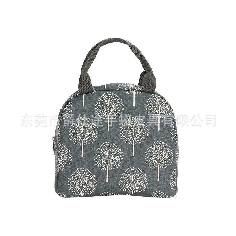 Корейская стильная простая термосумка, белая сумка для обеда из льна с одуванчиком, модная сумка для обеда