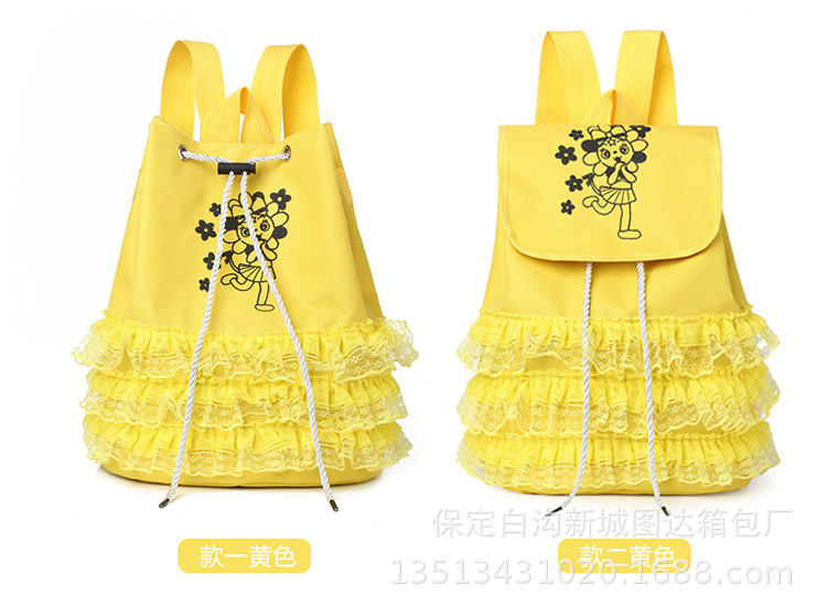 New Lace Lace Dance Bag Children's Dance Backpack Free Plate Making Printing Latin Dance Chinese Dance Bag Large