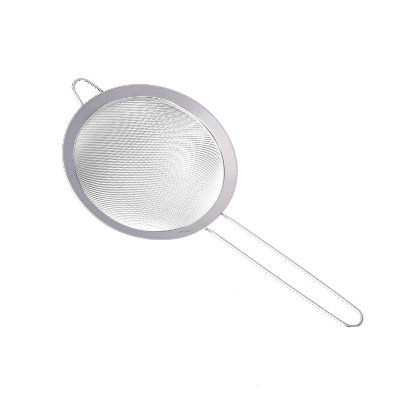 304 Stainless Steel Colander Kitchen Household Mesh Leakage Oil Fishing Spoon Soybean Milk Pointed Ear Mesh Leakage Flour Filter Mesh Sieve
