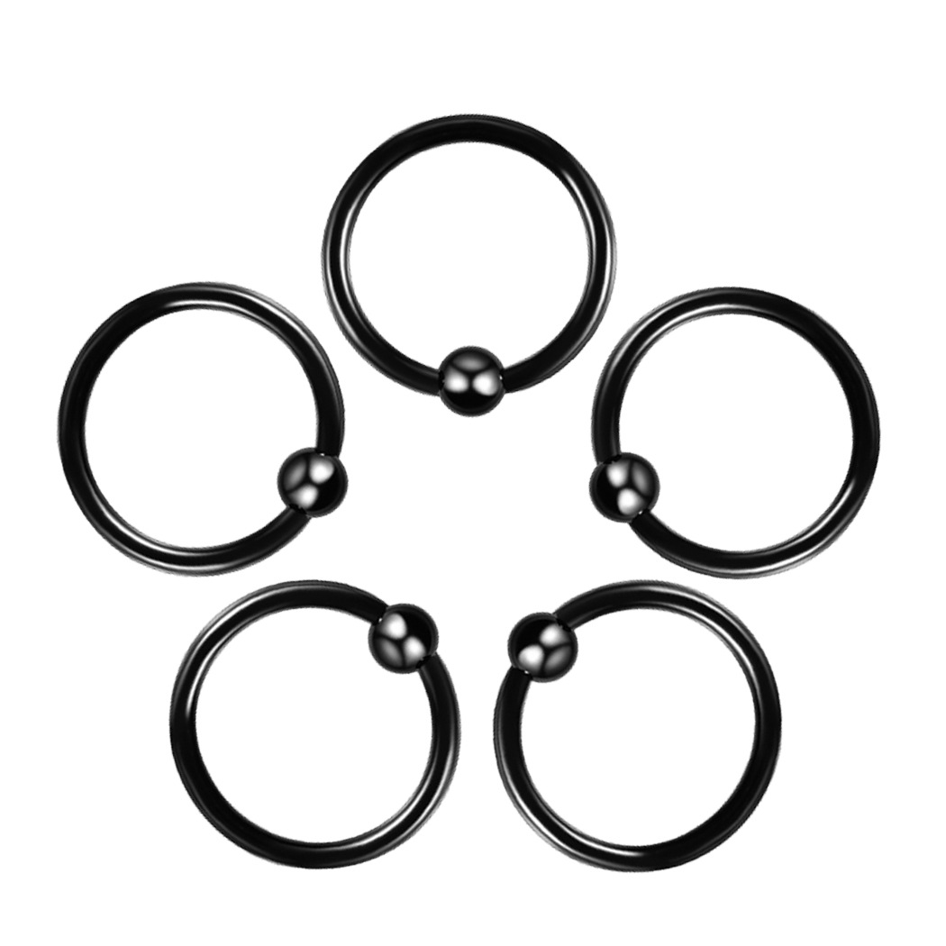 Nose ring eyebrow ring clip ball BCR multi-purpose ring lip ring body piercing jewelry clip ball circle European and American fashion jewelry