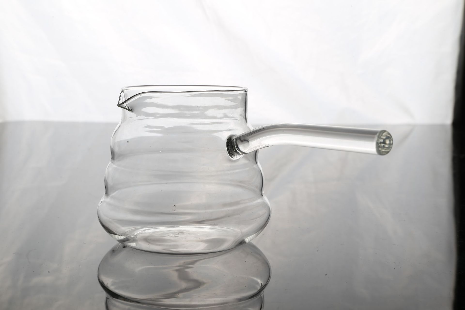 Factory wholesale insulated High Borosilicate transparent glass tea set side glass fair cup glass coffee pot