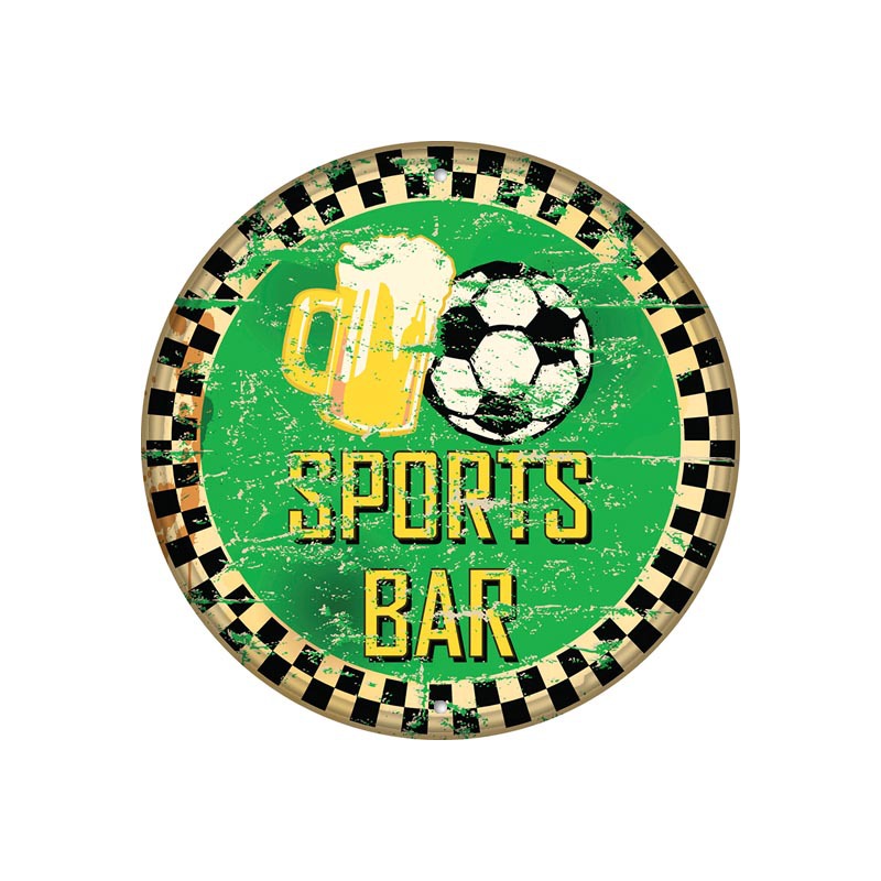 2024 New Road 66 Retro Round Iron Painting Bar Background Wall Decoration Mural License Plate Frameless Hanging Painting