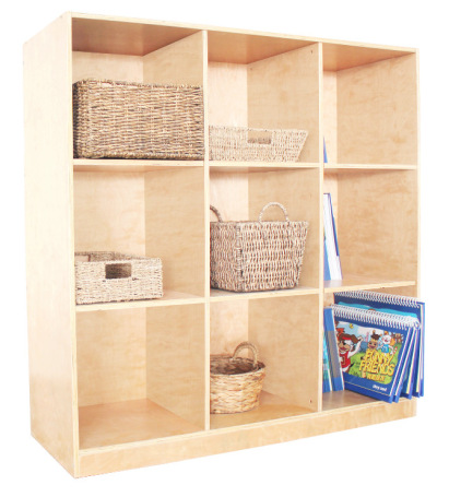 Children's Storage Cabinet Kindergarten School Bag Shelf/Eco-friendly Student Nine-compartment Cabinet/Solid Wood Children's Furniture Locker