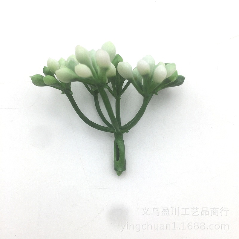 4cm 6 fork fruit grain artificial flower artificial silk flower plastic water plant accessories water plant flower Christmas fruit grain bead string