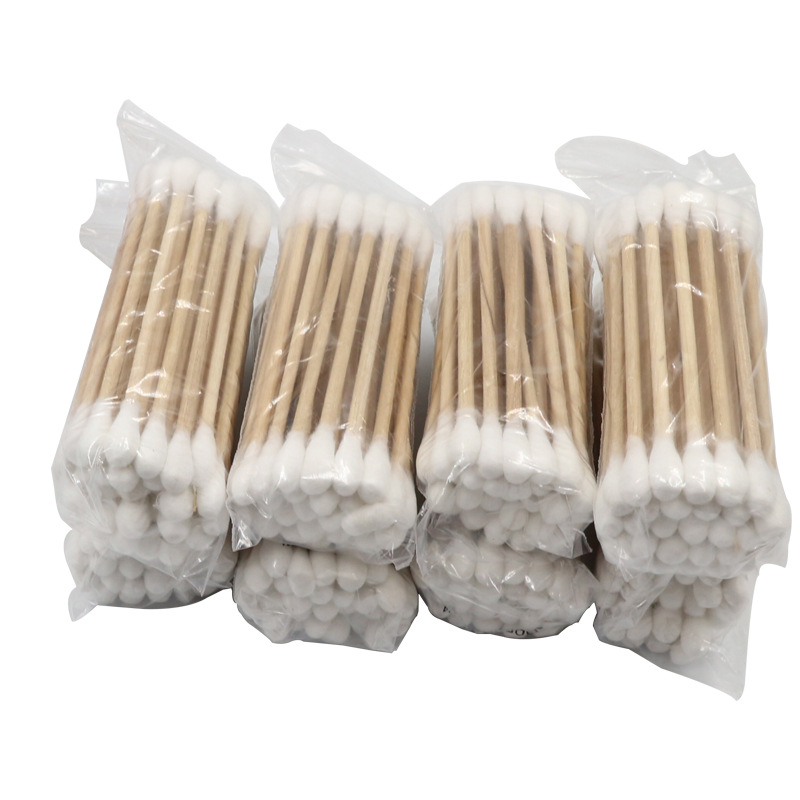 Advanced Hygienic Cotton Stick Double-headed Wooden Stick Hygienic Cotton Stick Cosmetic Stick Ears Makeup Remover Cotton Stick Discount