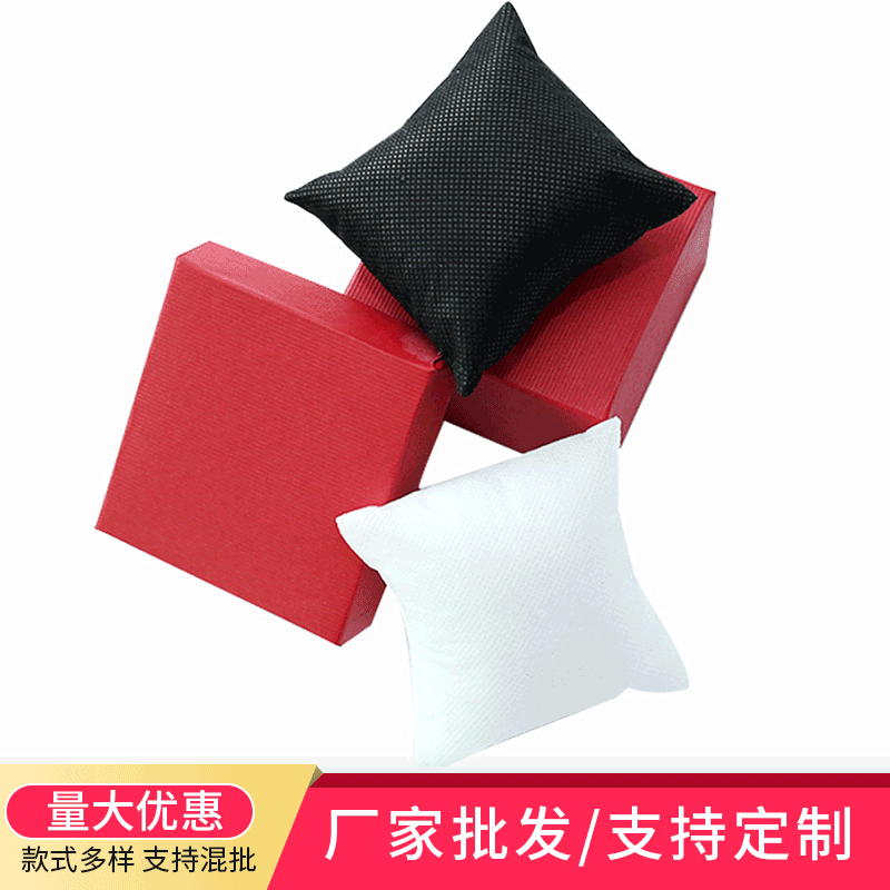 Подушка для часов из нетканого материала 9x 9 см коробка для ювелирных изделий упаковка для ювелирных изделий квадратная маленькая подушка