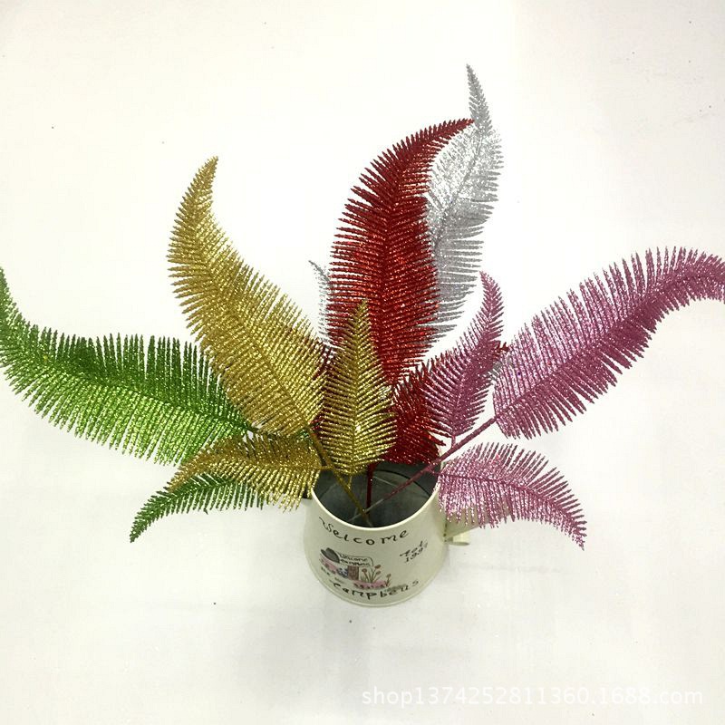 Искусственные цветы, пластиковые листья, золото, серия рождественских цветов