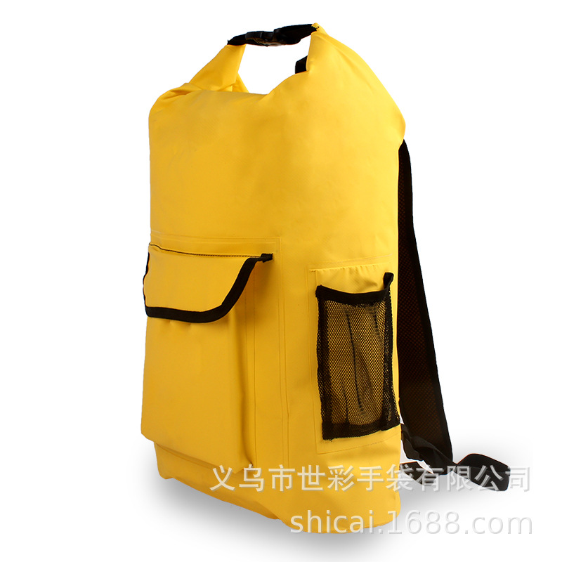 Customized Pvc Mesh Shoulder Mountaineering Bag Rainproof Storage Bucket Multi-Functional Dry and Wet Separation Outdoor Sports Bag