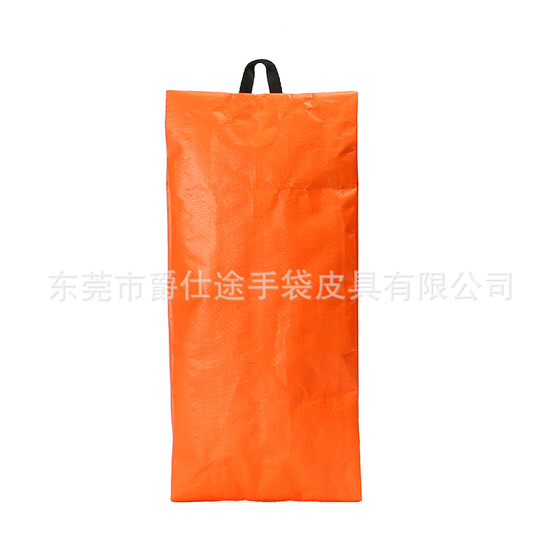 Japanese Style Simple Pe Woven Shoe Bag Orange Environmentally Friendly Woven Storage Bag Foldableable Waterproof Pe Woven Storage Bag