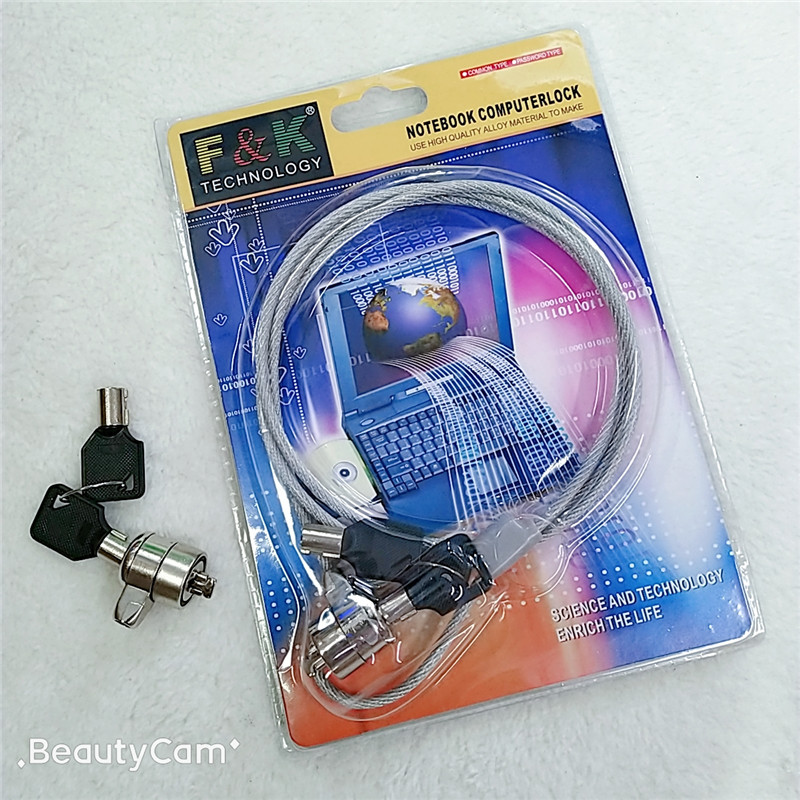 Fk Laptop Lock 1.2m Computer Anti-Theft Lock Wholesale Anti-Theft Laptop Key Lock Internet Cafe Lock