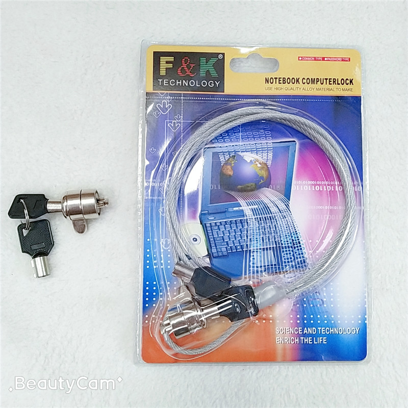 Fk Laptop Lock 1.2m Computer Anti-Theft Lock Wholesale Anti-Theft Laptop Key Lock Internet Cafe Lock