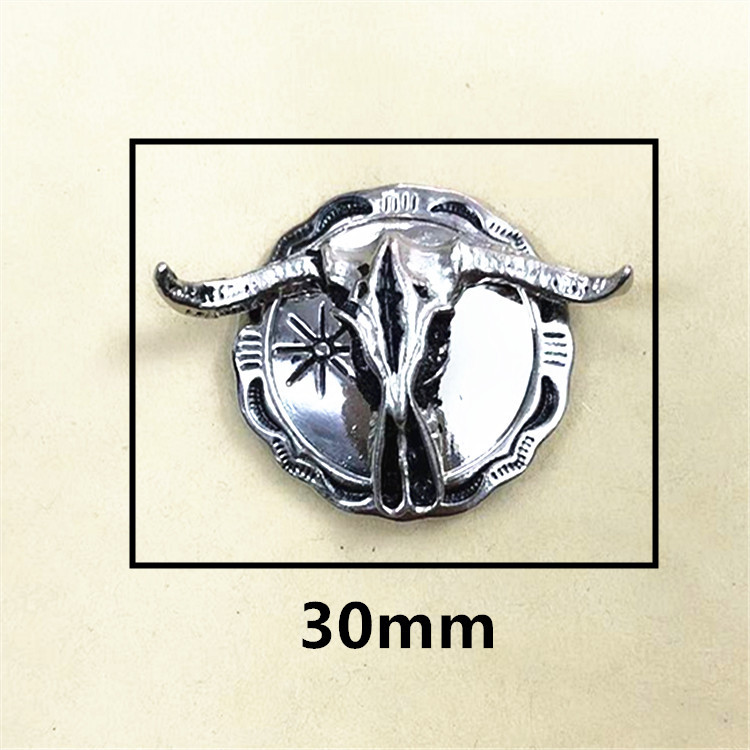 Factory Direct Sales Bull Head Decorative Buckle Personalized Retro Wallet Buckle Coin Cloth Buckle DIY Leather Goods Dollar Buckle Accessories