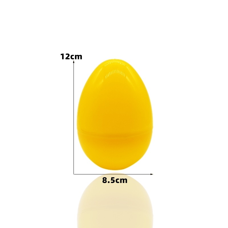Children plastic Easter eggs 12x 8.5cm color handmade opening funny egg shell toys gift wholesale