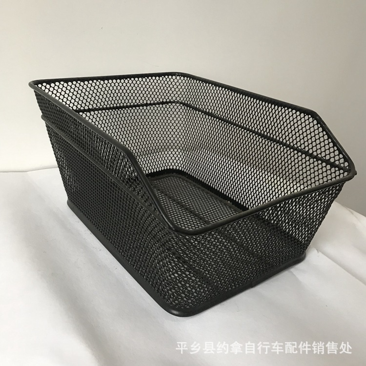 Large-Capacity Rear Seat Vegetable Basket Bicycle Basket Metal Basket with Inner Basket Waterproof Electric Vehicle Basket
