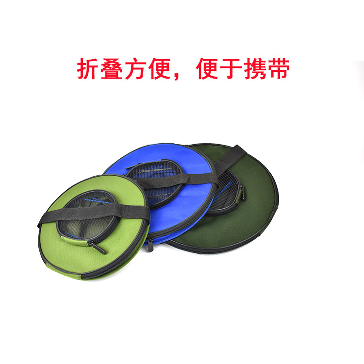 In stock supply fishing bucket folding water tank portable live fish bucket with lid fishing supplies fish box canvas fish bucket