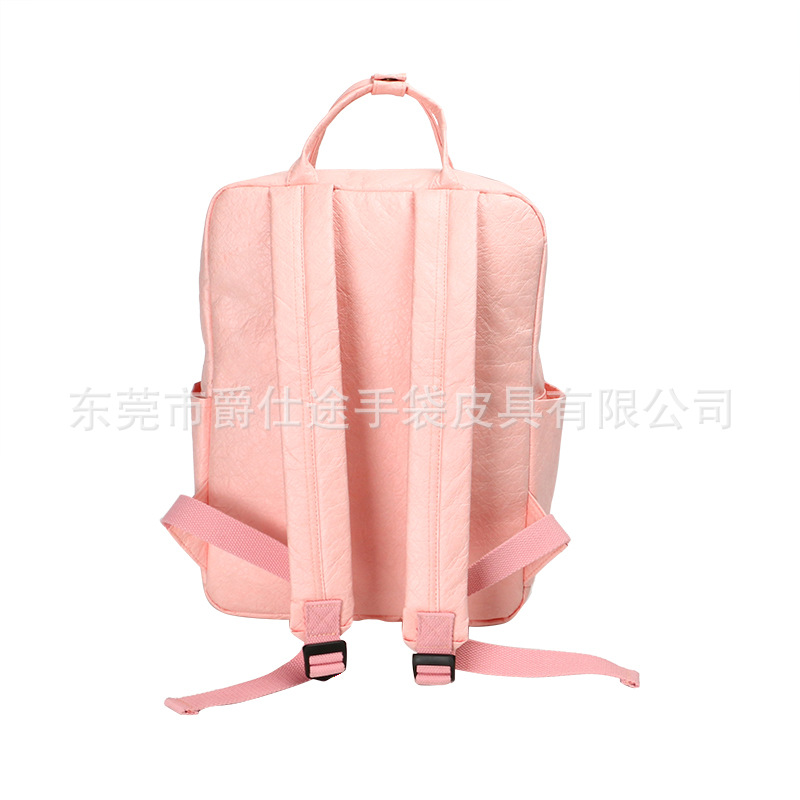 Manufacturer Customized Dupont Paper Pink Backpack, Girly Student School Bag, Creative Simple Travel Bag