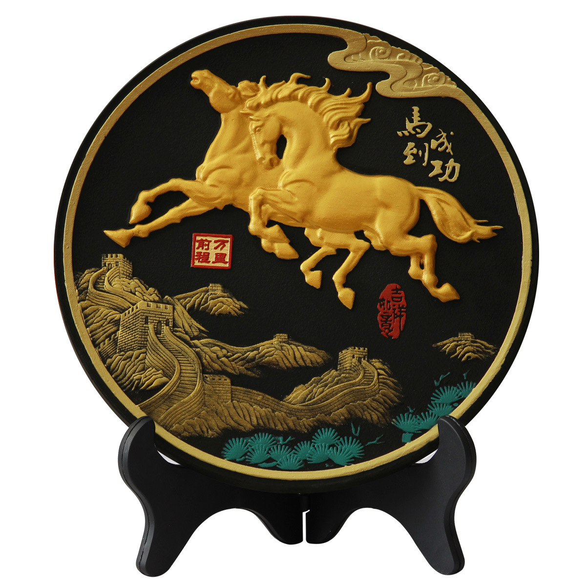 Charcoal Carving Crafts Customized Creative Desk Ornaments Business Opening Insurance Bank 218 New Year of the Horse Gifts