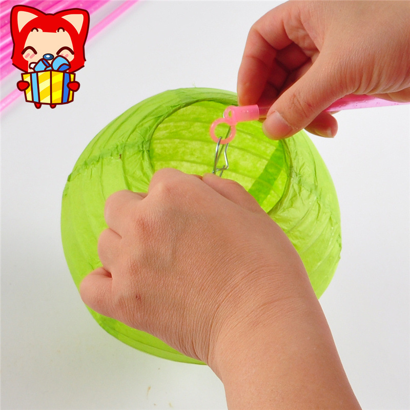 Fluorescent plastic portable Rod mid-autumn festival lantern paper lantern toy handle Children diy accessories LED portable Rod