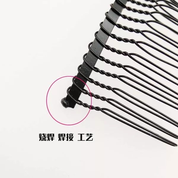 20 Tooth Twisted Hair Comb White K Black Iron Wire Variety Wenzhou Hair Comb Welding Lock Edge Comb DIY Headwear Accessories