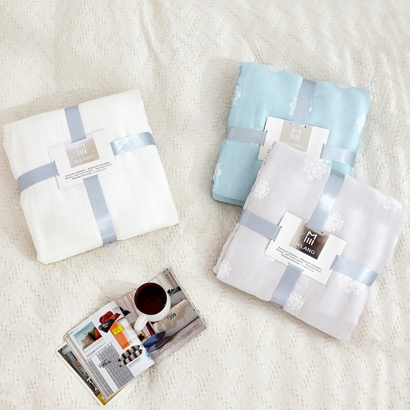 Cotton Eight-layer Gauze Towel Quilt Breathable Summer Cool Quilt Air-conditioning Quilt Machine Washable Bed Sheet Double Cotton Casual Blanket Cover