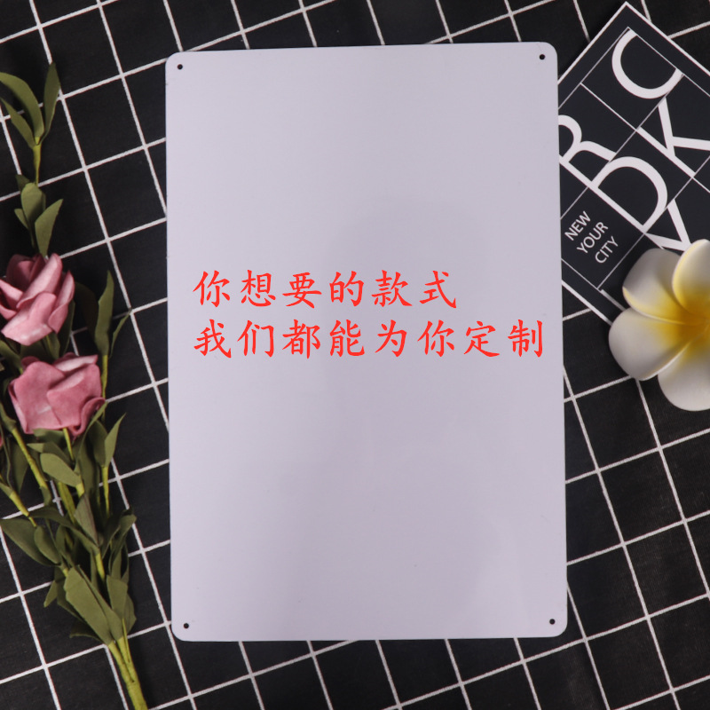 Factory direct European and American best selling metal crafts retro decorative tin painting cross-border e-commerce foreign trade supply