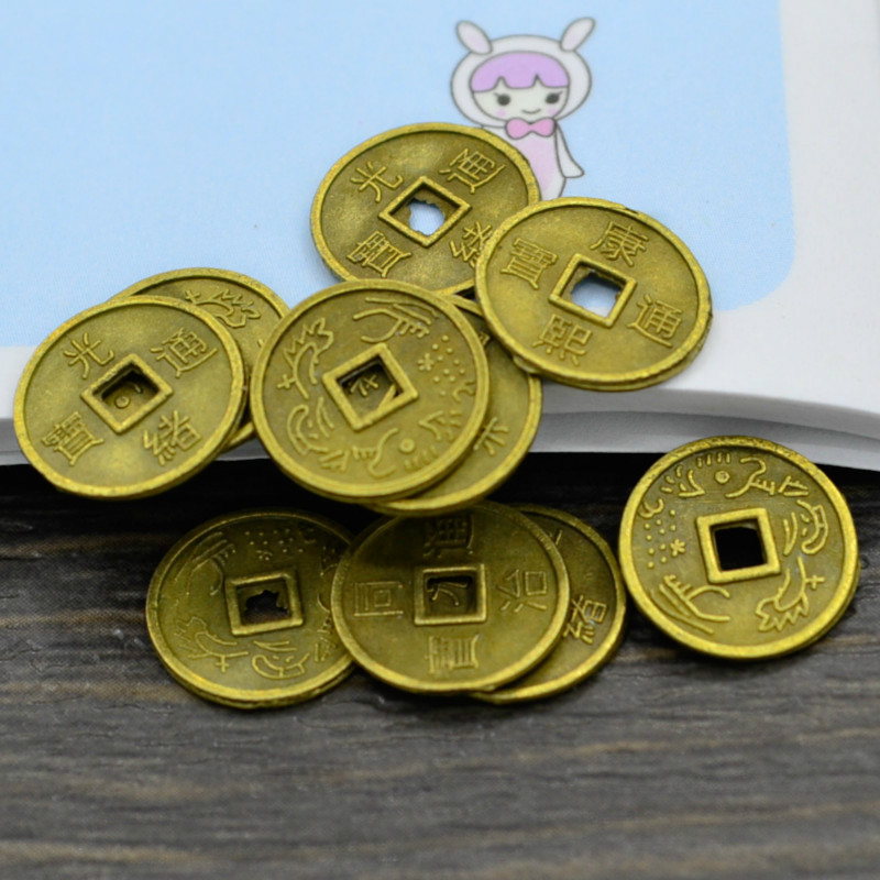 1.0 антикварные монеты медные монеты династии Цин оптовая фэншуй мини пять императоров украшения